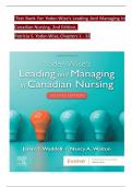 Test Bank For Yoder-Wise&rsquo;s Leading And Managing In Canadian Nursing&comma; 2nd Edition&comma; Patricia S&period; Yoder-Wise&comma;Chapters 1 - 32 newest version updated 2025
