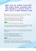 HESI&colon; NUR 101&sol; NUR101 &lpar;Latest 2025&sol; 2026 Update&rpar; Health Assessment Exam Prep&vert; Questions & Answers&vert; Grade A&vert; 100&percnt; Correct &lpar;Verified Solutions&rpar;- Fortis