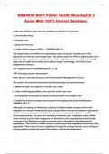 NSG 441 Practice Questions &lpar;Exam 1&rpar; With Verified Answers 