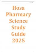Hosa Pharmacy Science Study Guide