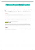 ATI Sensory Perception QUIZ &vert; 24 Questions with 100&percnt; Correct Answers