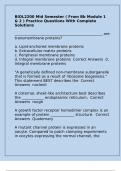 BIOL2200 Mid Semester &lpar; From Bb Module 1 & 2 &rpar; Practice Questions With Complete Solutions