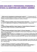 2025 CAIA EXAM 1- PROFESSIONAL STANDARDS & ETHICS &lpar;1&rpar;&vert;&vert; QUESTIONS AND CORRECT ANSWERS