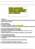 ETHIC QUESTIONS FROM CFA&vert;&vert;COMPLETE VERIFIED ANSWERS&vert;&vert; 100&percnt; CORRECT&period;
