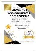 BSW3701 Assignment 1 (COMPLETE ANSWERS) Semester 1 2025 - DUE 9 May 2025