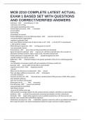 MCB 2210 COMPLETE LATEST ACTUAL EXAM 1 BASED SET WITH QUESTIONS AND CORRECT&sol;VERIFIED ANSWERS