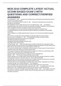 MCB 2210 COMPLETE LATEST ACTUAL UCONN BASED EXAM 3 WITH QUESTIONS AND CORRECT&sol;VERIFIED ANSWERS