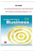 TEST BANK FOR UNDERSTANDING BUSINESS 13TH EDITION QUESTIONS WITH CORRECT DETAILED ANSWERS A&plus; VERIFIED 100&percnt; PASS