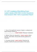 U1 UST Installation&sol;Retrofitting Exam  Latest Update 2025 With Correct Questions  And Answers With 100&percnt; Guarantee Pass&excl;&excl;&excl;