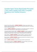 Aceable Agent Texas Real Estate Principles  I Test Latest Update 2025 With Complete  Questions And Verified Answers