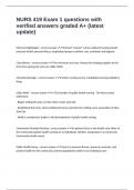 NURS 419 Exam 1 questions with verified answers graded A&plus; &lpar;latest update&rpar;