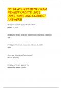 DELTA ACHIEVEMENT EXAM NEWEST UPDATE  2025  QUESTIONS AND CORRECT ANSWERS