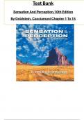 Test Bank For Sensation and Perception 10th Edition by E&period; Bruce Goldstein&comma; Laura Cacciamani&vert;&vert; Latest Update