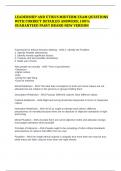 LEADERSHIP AND ETHICS MIDTERM EXAM QUESTIONS WITH CORRECT DETAILED ANSWERS