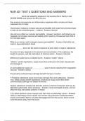 NUR 421 TEST 4 QUESTIONS AND ANSWERS