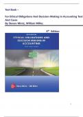 Test Bank - for Ethical Obligations and Decision-Making in Accounting Text and Cases 6th Edition By Steven Mintz&comma; William Miller&comma; All Chapters Included &vert;&vert; ANSWER KEY &vert;&vert; NEWEST VERSION