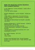 EXSS 276&colon; Respiratory System Questions With Complete Solutions