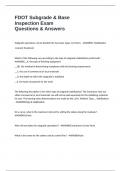 FDOT Subgrade & Base Inspection Exam Questions & Answers