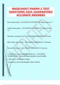 NAGELHOUT PHARM 2 TEST QUESTIONS 2025 &vert;GUARANTEED ACCURATE ANSWERS