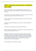 MOD 1 Question and answers verified to pass 2025