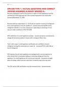 EPA 608 TYPE 1 &sol; ACTUAL QUESTIONS AND CORRECT VERIFIED ANSWERS ALREADY GRADED A&plus;