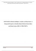 TEST BANK for Business Intelligence&comma; Analytics&comma; and Data Science&colon; A  Managerial Perspective&comma; 4th edition Ramesh Sharda&comma; Dursun Delen  and Efraim Turban&period; ISBN-13&colon; 9780137305711