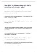Bio 180 M 11-15 questions with 100&percnt; complete solutions A&plus; rated