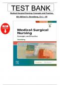 Complete Test Bank for Medical Surgical Nursing&comma; Concepts and Practice&comma; 6th Edition by Stromberg&comma; Chapters 1 - 49 Covered&comma; Latest Edition