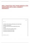 NRS-1 PRACTICE TEST FROM NOKIA'S SITE QUESTIONS WITH 100&percnt; CORRECT ANSWERS&excl;&excl;
