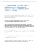 7A General Pest Controls&colon; Unit 7&period; Application and Management Equipment Exam 2025 With 100&percnt; Correct Answers