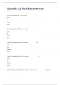 Spanish 112 Final Exam Review Questions And Correct Verified Answers Graded A&plus;&period;