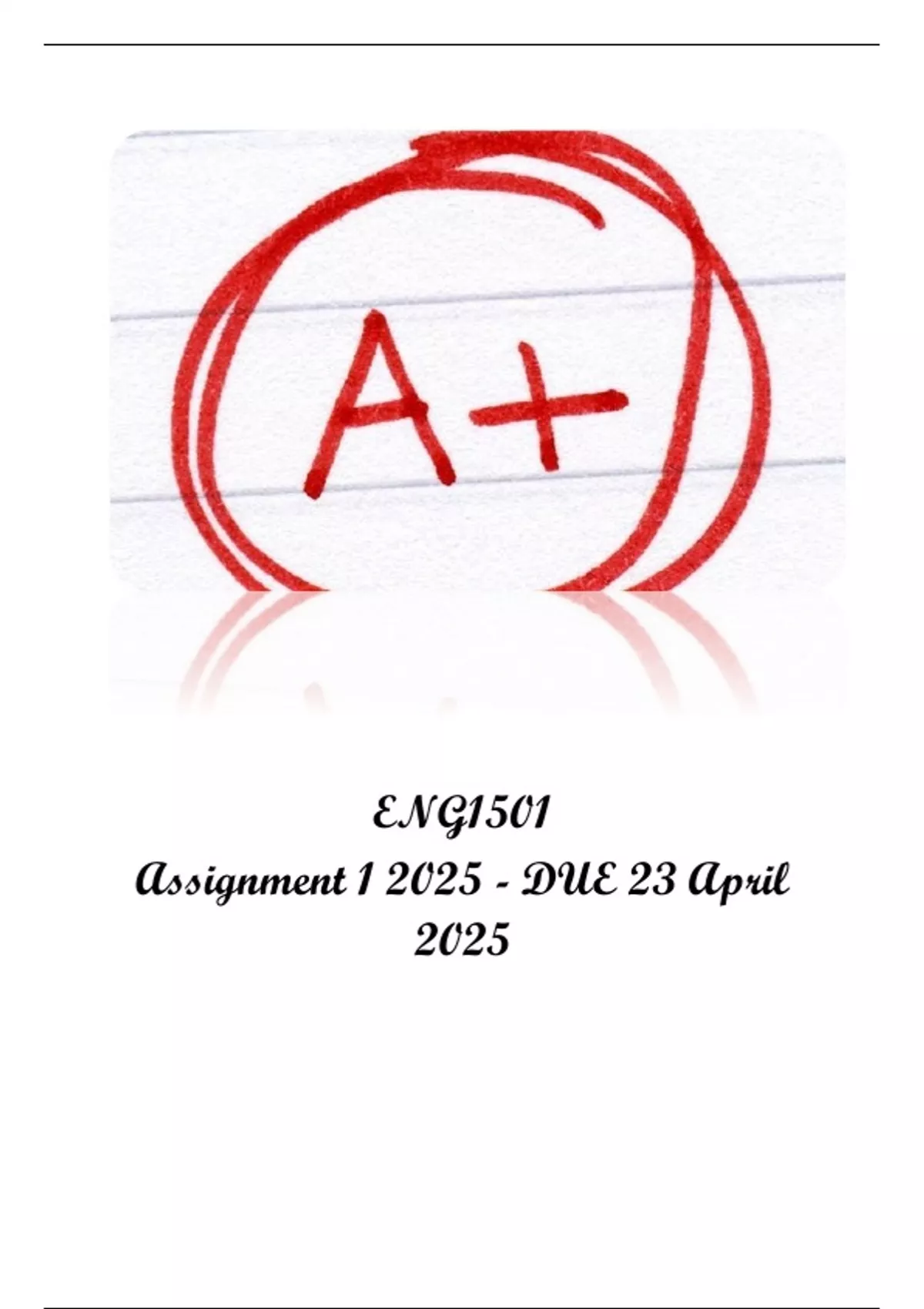Eng1501 Solutions For Assignment 1 2025 Due 23 April 2025