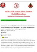 NR 509 &sol; NR509 Advanced Physical Assessment  Week 2 Midterm Exam &lpar;Latest 2025 &sol; 2026&rpar;&colon; Most Comprehensive Qs & Ans - to Pass the Exam With Confidence