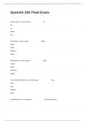 Spanish 202 Final Exam Practice Questions And Answers Guaranteed Answers&period;