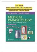 TEST BANK MEDICAL PARASITOLOGY: A SELF- INSTRUCTIONAL TEXT, 7TH EDITION BY LEVENTHAL QUESTIONS AND ANSWERS GRADED A+ NEWEST VERSION.