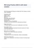 RN Comp Practice 2023 A Questions with Verified Detailed Answers &lpar;100&percnt; Correct&rpar; Rated A&plus;&period;