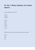 IEC Year 3 Review Questions with Verified Detailed Answers &lpar;100&percnt; Correct&rpar; Rated A&plus;&period;