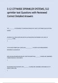 S-12 CITYWIDE SPRINKLER SYSTEMS&comma; S12 sprinkler test QUESTIONS WITH VERIFIED ANSWERS LATEST 2025 UPDATE  &lpar;100&percnt; CORRECT&rpar; RATED A&plus;