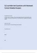 S12 sprinkler test QUESTIONS WITH VERIFIED ANSWERS LATEST 2025 UPDATE  &lpar;100&percnt; CORRECT&rpar; RATED A&plus;