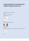 COPR EXAM PREP ACP QUESTIONS WITH VERIFIED ANSWERS LATEST 2025 UPDATE  &lpar;100&percnt; CORRECT&rpar; RATED A&plus;