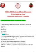 NR 509 &sol; NR509 Advanced Physical Assessment  Week 2 Midterm Exam  &lpar;Latest 2025 &sol; 2026&rpar;&colon; Most Comprehensive Qs & Ans - to Pass the Exam With Confidence