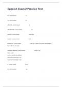 Spanish Exam 2 Practice Test Questions And Answers 100&percnt; Correct Detailed Answers&period;