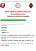 NR 509 &sol; NR509 Advanced Physical Assessment  Week 4 Midterm Exam &lpar;Latest 2025 &sol; 2026&rpar;&colon; Most Comprehensive Qs & Ans - to Pass the Exam With Confidence