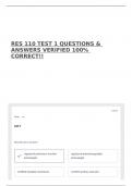 RES 110 TEST 1 QUESTIONS & ANSWERS VERIFIED 100&percnt; CORRECT&excl;&excl;