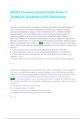 NR341 Complex Adult Health Exam 1 Textbook Questions & answers with Rationales