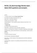 Nr341 CJE pharmacology Review exam latest 2025 questions and answers&period;