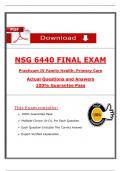 NSG 6440 Predictor Final Exam &lpar;2025 &sol; 2026&rpar; Expected Questions and Revised Correct Answers&period; with 100&percnt; Guarantee Pass&period;