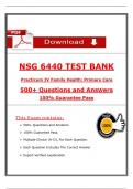 Final Exam &plus; Study Guide NSG 6440 Predictor &lpar;2025 &sol; 2026&rpar; Tested Questions with Revised Correct Answers&comma; &lpar;A&plus; Guarantee&rpar;