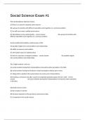 Social Science Exam &num;1 Possible Questions And Answers 100&percnt; Accurately Solved&period;