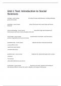  Unit 1 Test&colon; Introduction to Social Sciences Prep Questions And Correct Answers With Detailed&period;